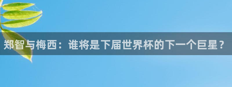 今年世界杯:郑智与梅西:谁将是下届世界杯的下一个巨星?